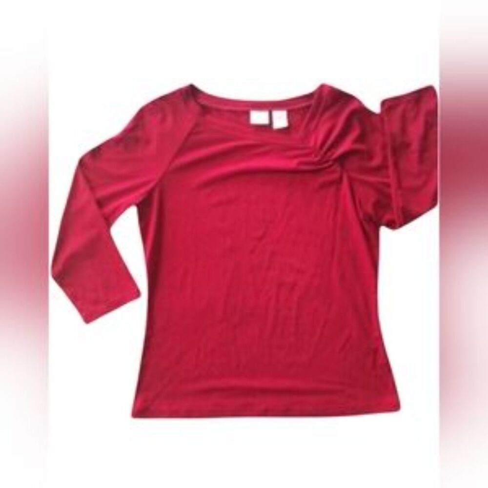 Merona Asymmetrical Neckline Stretch Top Size M